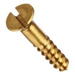 Slotted Countersunk Brass Wood Screw 4.2 x 25mm (8 x 1") | Eurofit Direct
