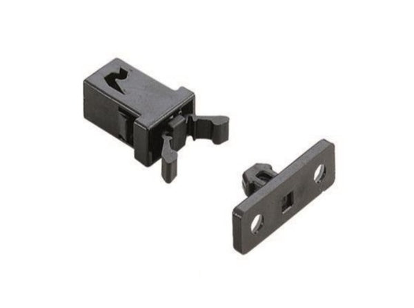 Lamp Mini Non-Magnetic Touch Latch Body - Retaining Force 1kg - Black