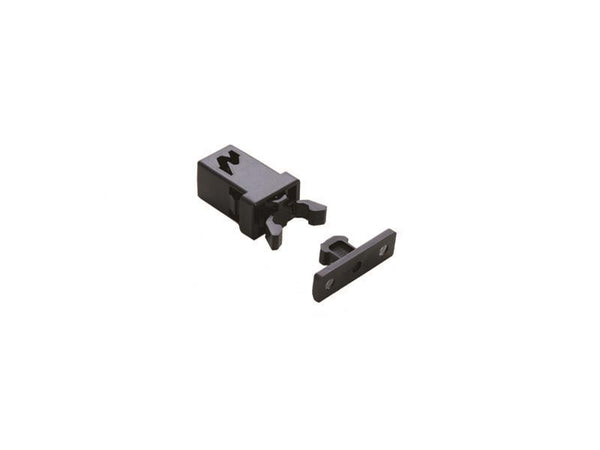 Non Magnetic Retaining Mini Touch Latch - R/F 34N - Black | Eurofit Direct