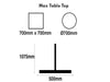 Bayside Chrome Base & Column - D500 x H1075mm