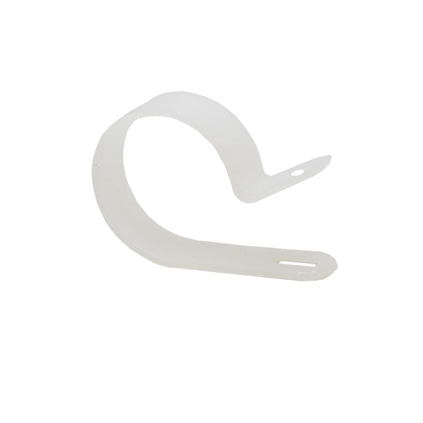 Nylon Natural P Clip 25mm Diameter - Pack of 100