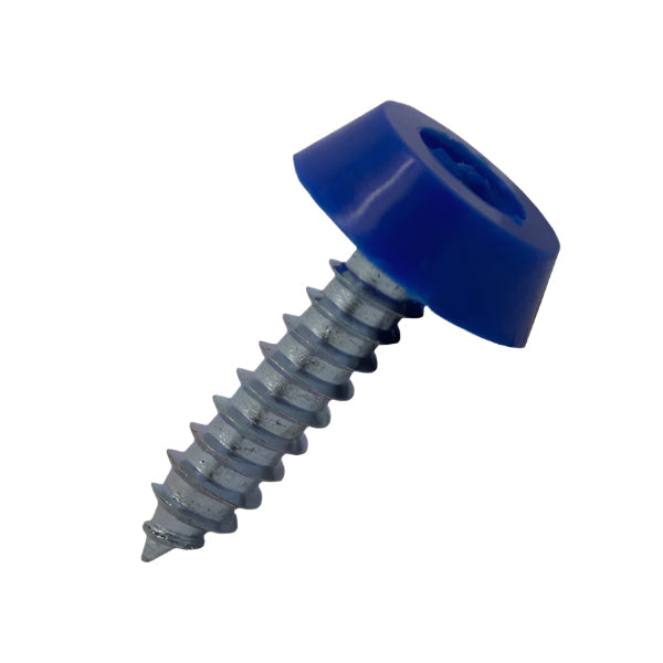 Number Plate Self Tapping Screws 19mm x 4.8mm - Blue