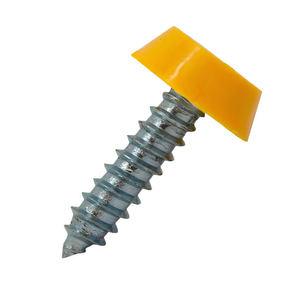 Number Plate Self Tapping Screws 19mm x 4.8mm - Pack of 100 - Hornet Yellow