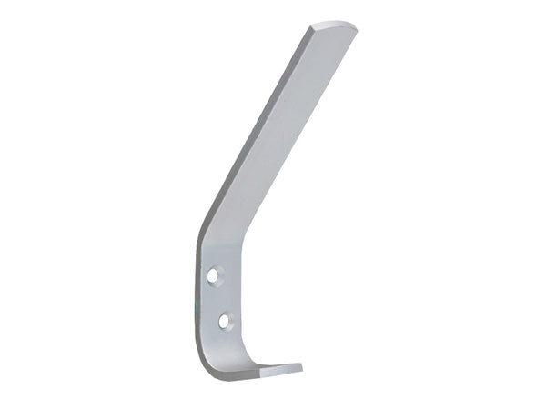 Hat and Coat Hooks - Satin Aluminium - Pack of 10