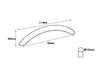 Bow Handle 114mm Length - Matt Nickel