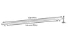 T-Bar Handle 655mm Long (595mm Hole Centres) - Matt Nickel
