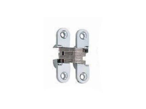Concealed Hinge 43 x 11mm Satin Chrome (Min Door Thickness: 13mm) | Eurofit Direct
