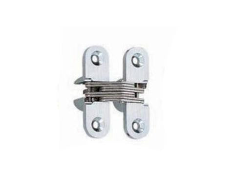 Concealed Hinge 45 x 13mm Satin Chrome (Min Door Thickness: 19mm) | Eurofit Direct