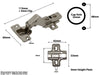 IntAfit Cabinet Hinge 45° Angle Soft Close 105° Pair