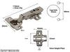 IntAfit Cabinet Hinge Soft Close Full Overlay 95° or 105° - Pair