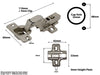 IntAfit Cabinet Hinge Soft Close Inset 105° Pair