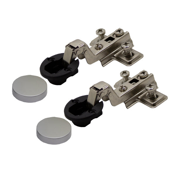 Tutti Cabinet Mini Hinge Inset Silver Cover 95° Pair