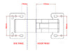 Surface Mount Easy On Hinge 150° Opening Zinc Plated