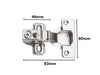 Tutti 12mm Overlay Soft Close Short Arm Cabinet / Face Frame Hinge 100°