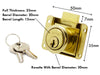 Drawer Lock - 50mm -  Brass