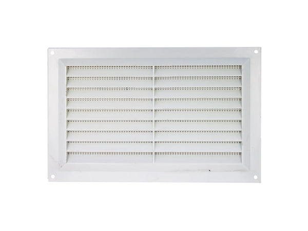 Plastic Louvre Vent - 9" x 6" - White