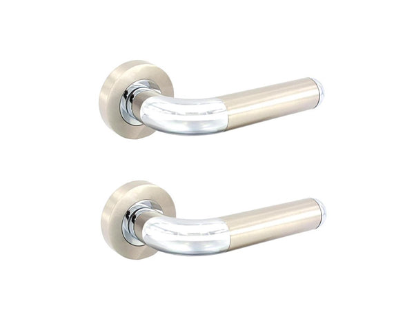 Securit Classic Latch Handle - Satin Nickel/Chrome Plated | Eurofit Direct