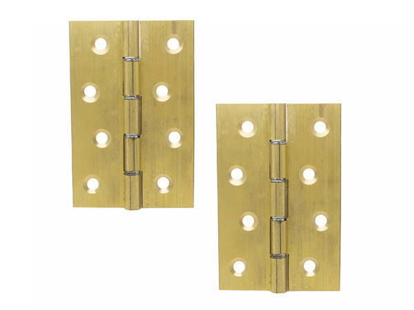 Washered Brass Butt Hinge H100 x W65 x T1.5mm Self Colour | Eurofit Direct