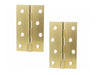 Butt Hinge H100 x W60 x T1.5mm - Solid Brass