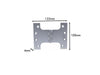 Parliament Matt Chrome Hinge H100 x W125 x 4mm