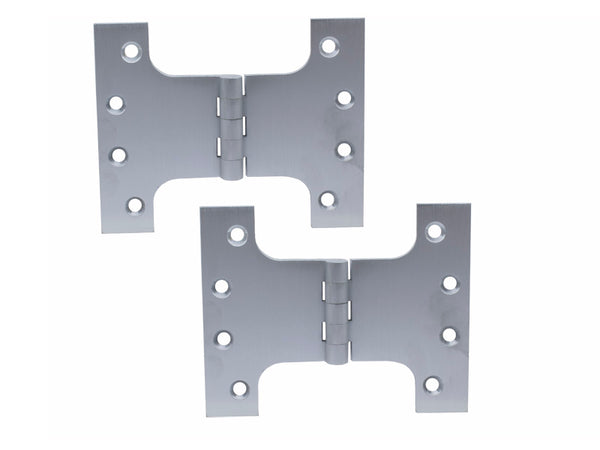Parliament Matt Chrome Hinge H100 x W125 x 4mm