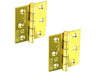 Butt Hinge H75 x W65 x T2mm - Polished Brass CE Graded