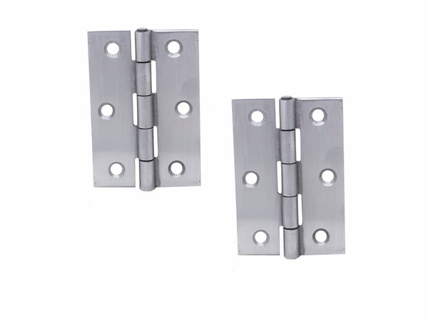 Butt Hinge H75 x W50 x T1.5mm Satin Stainless Steel