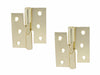 Rising Butt Hinge H75 x W75 x T2mm Left Handed Brass Plated Steel