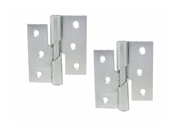 Rising Butt Hinge H75 x W75 x T2mm Left Handed Zinc Plated Steel