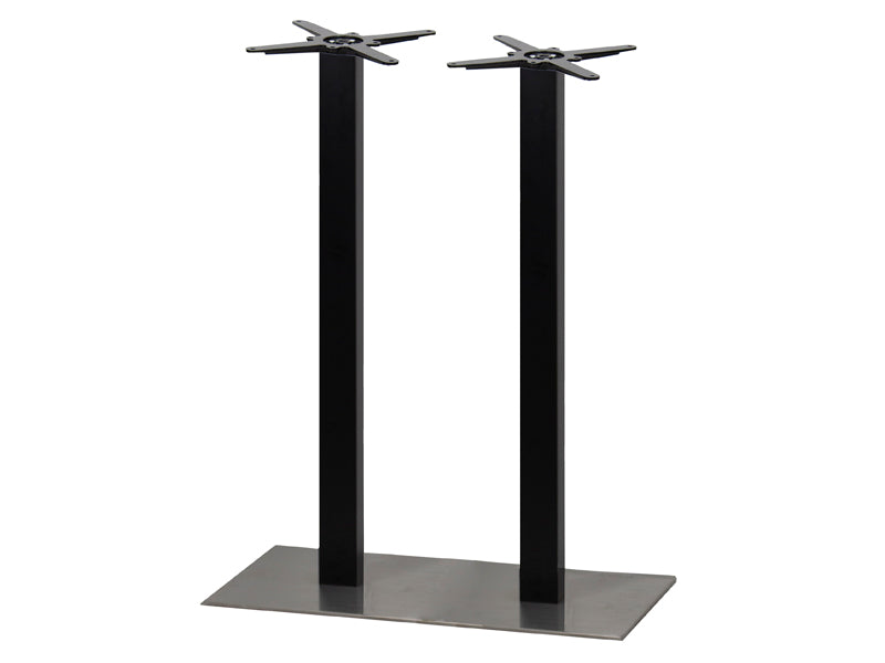 Mega Brushed S/Steel Base & Black Column 750 x 400 x H1100mm