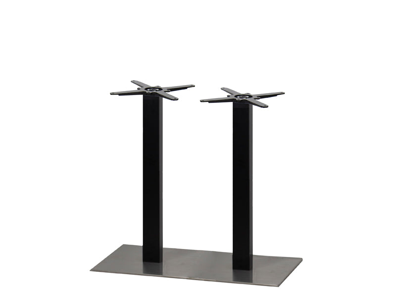 Mega Brushed S/Steel Base & Black Column 750 x 400 x H690mm