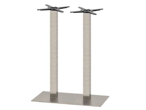 Mega Brushed S/Steel Base & Column 750 x 450 x H1100mm | Eurofit Direct