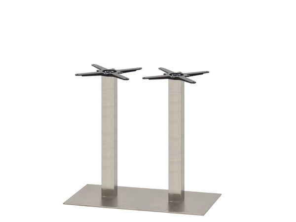 Mega Brushed S/Steel Base & Column 750 x 450 x H690mm | Eurofit Direct