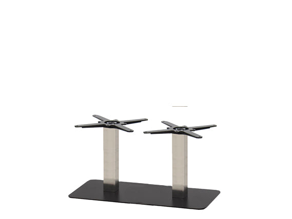 Mega Black Base & Brushed S/Steel Column 750 x 400 x H450mm