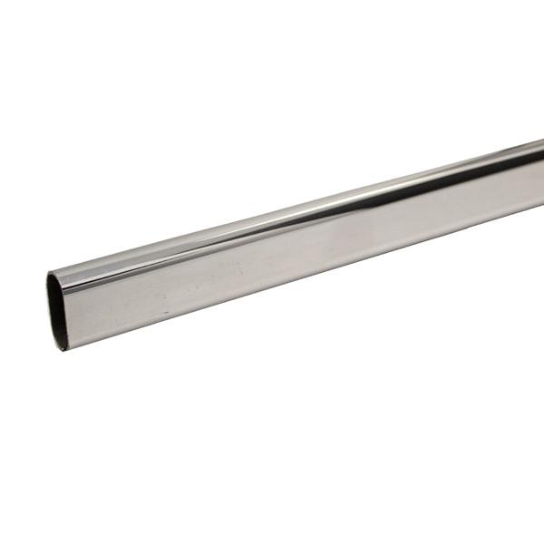 Wardrobe Rail Oval 30 x 15 x 863mm Chrome Plated