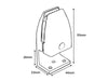 Glass Panel Clamp 93mm White For Thickness 4 - 8mm