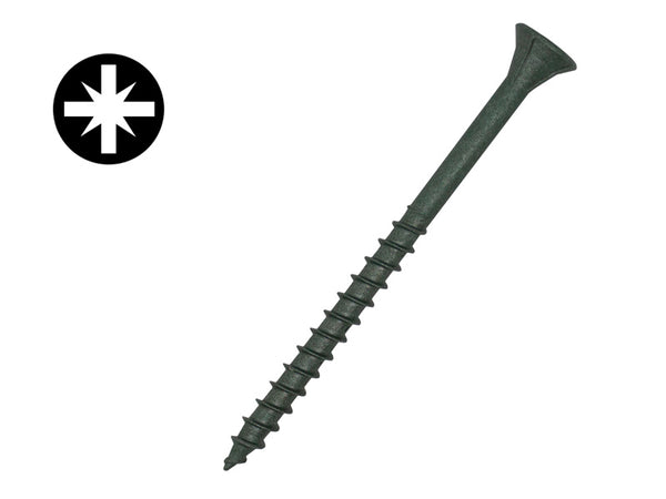 Decking Countersunk 4.5 x 63mm Green Coated