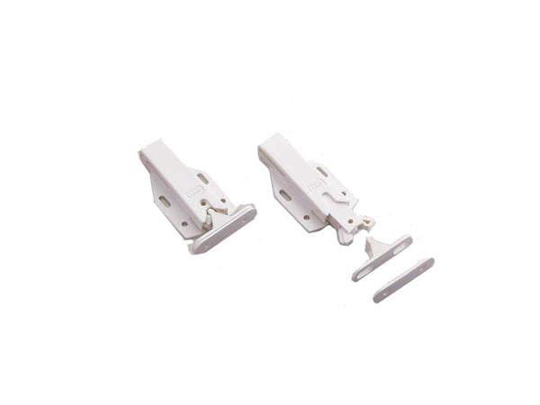 Lamp Long Stroke Plastic Non-Magnetic Touch Latch - Retaining Force 6kgs - White