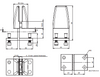 Back to Back Glass Panel Clamp For Desk 94mm - White