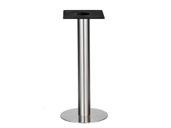IntAfit Table Base For Integrated Cable Management Brushed S/Steel Base & Column - D500 x H1100