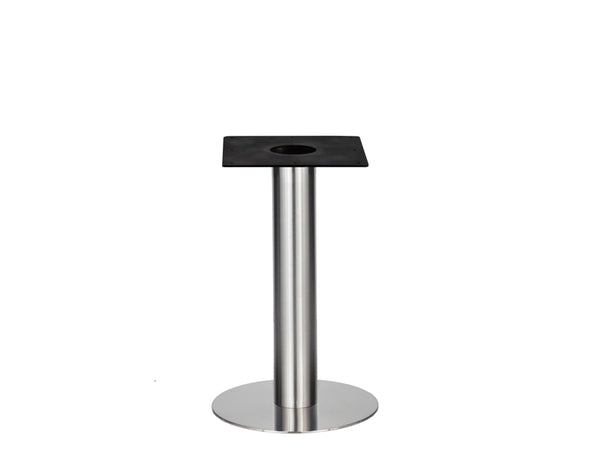 IntAfit Table Base For Integrated Cable Management Brushed S/Steel Base & Column - D500 x H690