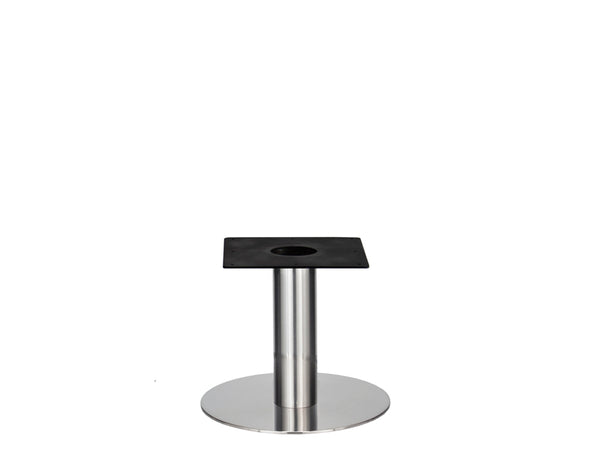 IntAfit Table Base For Integrated Cable Management Brushed S/Steel Base & Column - D580 x H450