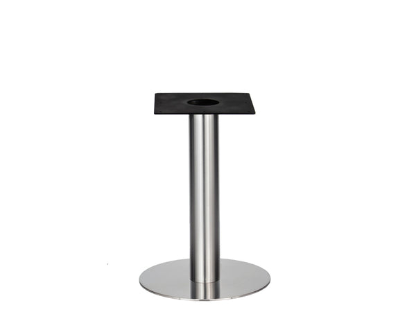 IntAfit Table Base For Integrated Cable Management Brushed S/Steel Base & Column - D580 x H690