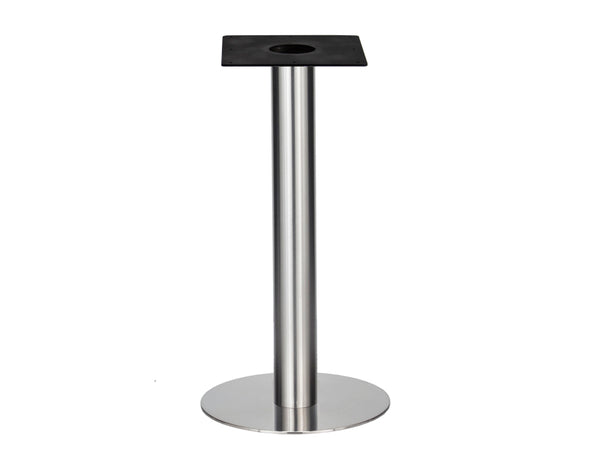 IntAfit Table Base For Integrated Cable Management Brushed S/Steel Base & Column - D580 x H1100