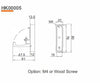 Recessed Folding Hook S/Steel Effect