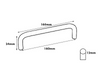 Pull D Alnwick Handle 168mm length (160mm Hole Centers) Black Nickel
