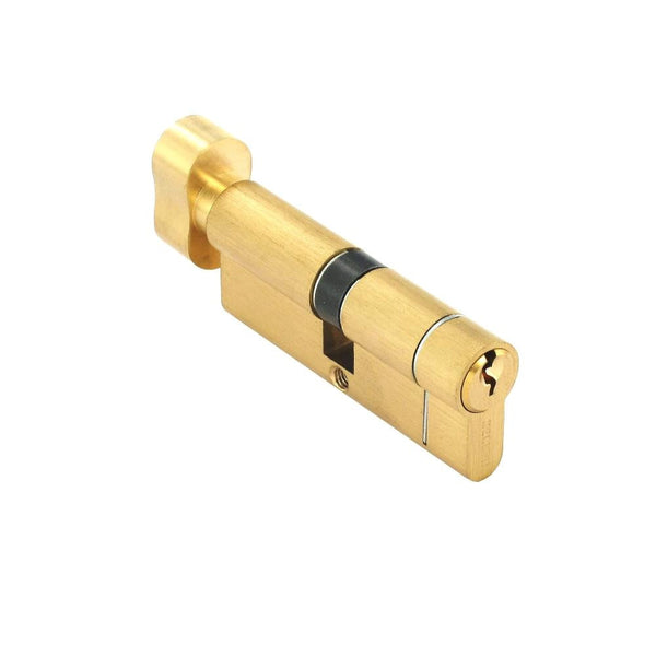 Securit Anti-Snap & Bump Thumb Cylinder - 40 x 40mm - Brass | Eurofit Direct