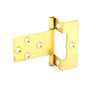 Cranked Flush Hinge H50 x T1mm Brass Plated Steel