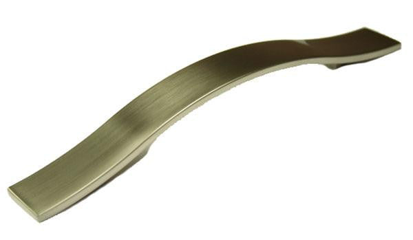 Flat Bow Handle Length 240mm (Hole Centres 160mm) Brushed Nickel | Eurofit Direct
