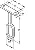 Wardrobe Rail Suspended End Support Nickel Plated